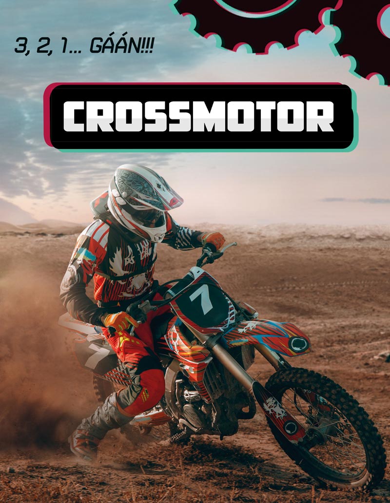 CNBGAA004 Met de crossmotor